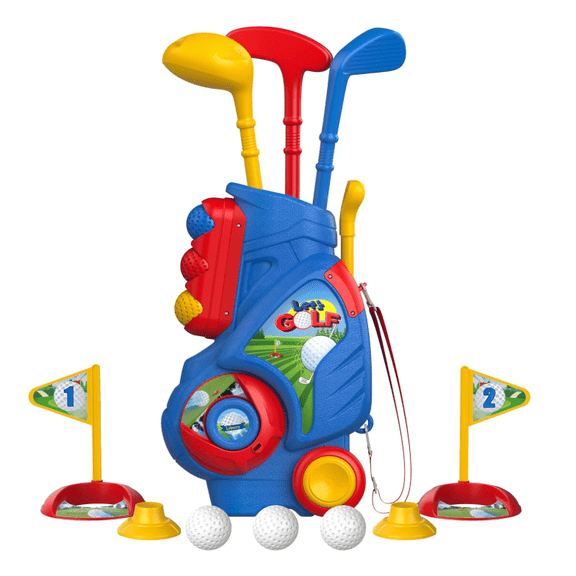 Upgraded Indoor And Outdoor Toddler Set Kids Cart Unique Shoulder Strap Design Toys For Boys And Girls Game Unlimited!,blue