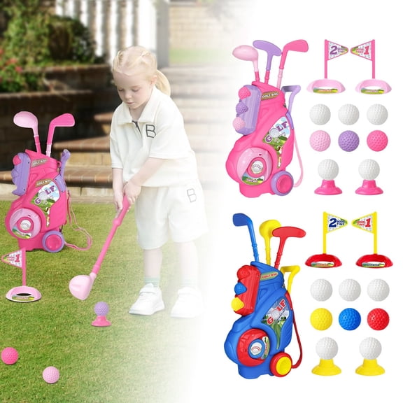 Upgraded Indoor And Outdoor Toddler Set Kids Cart Unique Shoulder Strap Design Toys For Boys And Girls Game Unlimited!,pink