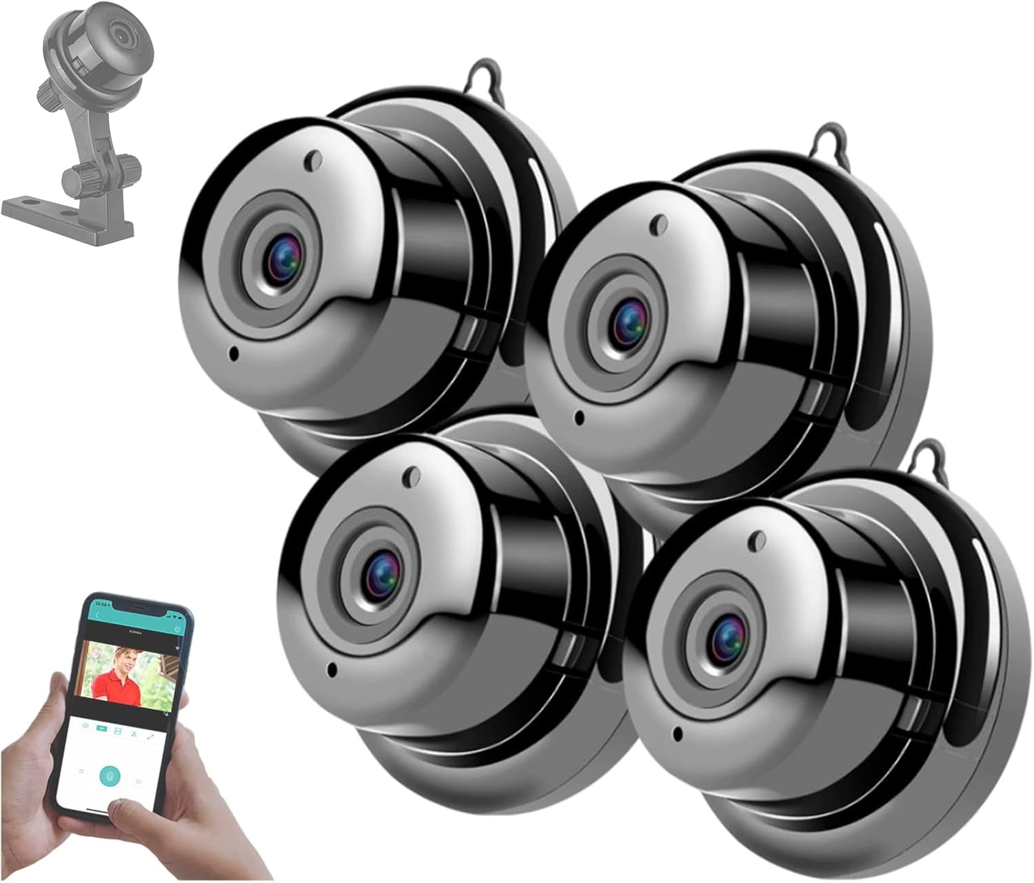 Upgraded Invisible No-Plug Camera, Invisible Mini Camera Wireless, HD ...