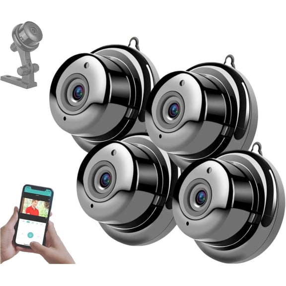 Upgraded Invisible No-Plug Camera, Invisible Mini Camera Wireless, HD 1080p, Real-Time Video, Small Hidden Indoor Security Camera for Pet/Baby/Nanny