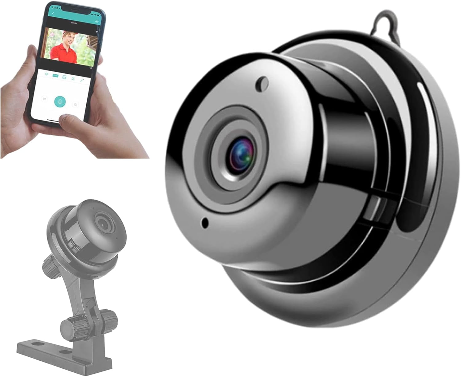 Upgraded Invisible No-Plug Camera, Invisible Mini Camera Wireless, HD ...