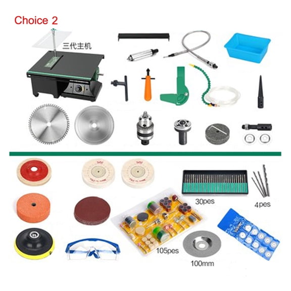 Upgraded Jewelry Polishing Buffer Machine Bench Lathe Rock Polisher Adjustable Mini Multi Purpose Home For Gem Metal Woodworking ,Easy to Use