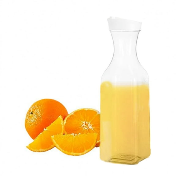 Upgraded Juice Pitcher – 1500ml Square Transparent Plastic Juice & Cold Water Pitcher Home Storage and Organization