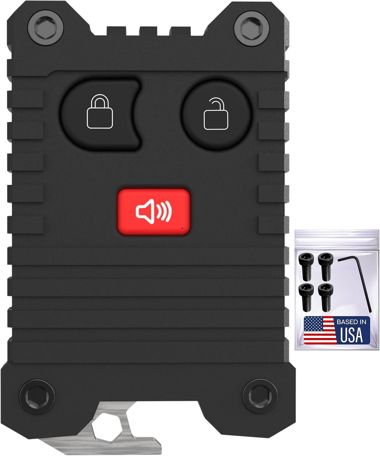 Upgraded Key Fob Case for Ford - 3 & 4 Button Key Cover - Durable Protection - Anti-Slip Grip - Easy Installation - Compatible for Ford F-Series, Explorer, Edge & More (Black Fob, 3 Button)