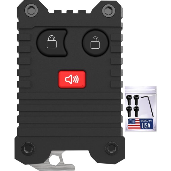 Upgraded Key Fob Case for Ford - 3 & 4 Button Key Cover - Durable Protection - Anti-Slip Grip - Easy Installation - Compatible for Ford F-Series, Explorer, Edge & More (Black Fob, 3 Button)