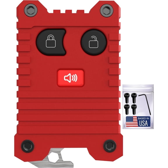 Upgraded Key Fob Case for Ford - 3 & 4 Button Key Cover - Durable Protection - Anti-Slip Grip - Easy Installation - Compatible for Ford F-Series, Explorer, Edge & More (Red Fob, 3 Button)