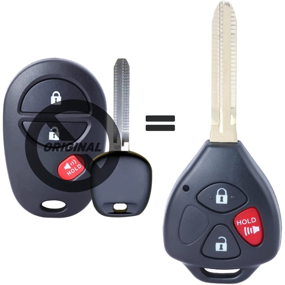 Upgraded Key Fob Keyless Entry Remote Control for Toyota Sienna Tacoma Tundra FCC ID GQ43VT20T G Chip (Your Old Key Must has G Stamp)