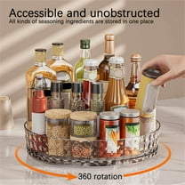 Upgraded Kitchen Countertop Multifunctional Soy Bottle And Jar Organizer Rotating Seasoning Shelf R