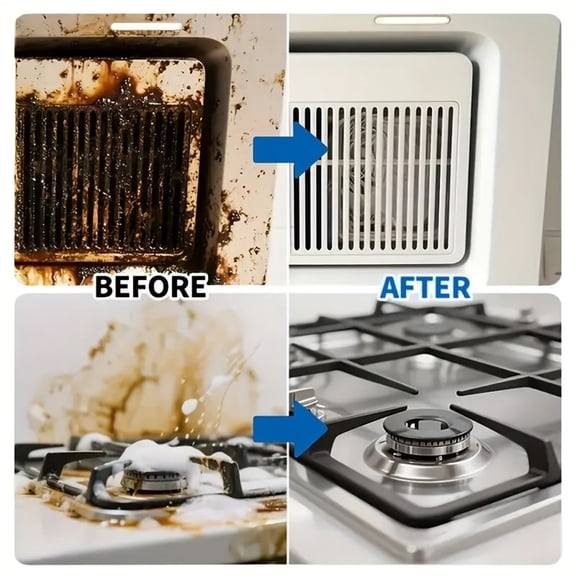 Upgraded Kitchen Grease Cleaner Powerful Degreaser For Kitchen Surfaces Range Hood Cleaner Heavy-Duty Stove Top Cleaner 180ml Y