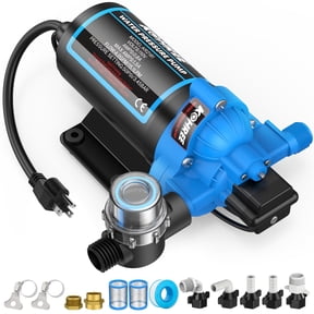 Kohree 110V AC Water Pressure Pump, 4GPM 50PSI Self-Priming RV Water Pump, On Demand RV Fresh 3-Chamber Diaphragm Water Pump, Pressure Switch & Strainer for Home, Garden, Marine, Off-Grid Use
