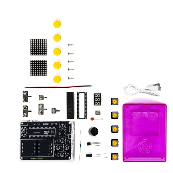 Upgraded LED Dot Game Module: Adjustable 51 Single-Chip Puzzle & Racing Electronics Soldering Project