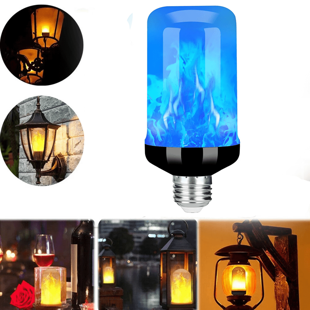 Upgraded LED Flame Light Bulb, 4 Modes Fire Flame Light Bulbs with