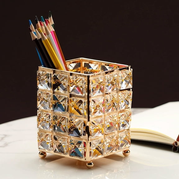 Upgraded Large Capacity Makeup Brush Storage Box Dustproofs Storage Pen Holders With Lid Plastic Cylindrical Storage Box Vase Z