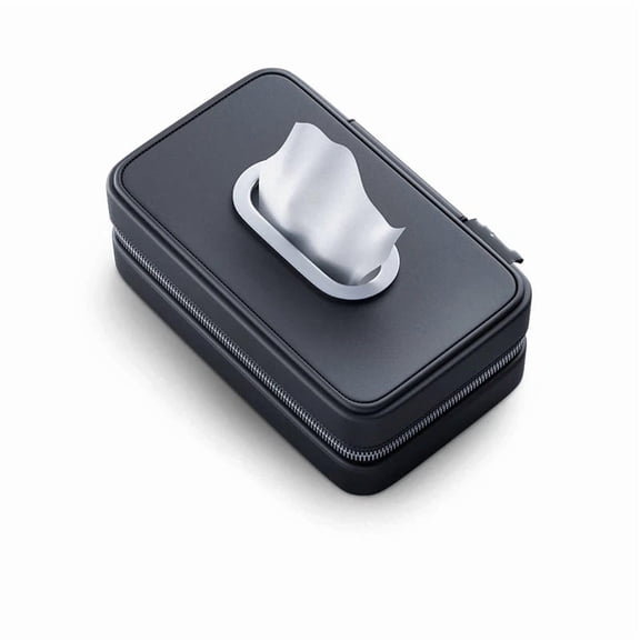 Upgraded Large Car Tissue Holder Premium PU Leather Tissues Box Cover Backseat Rectangular Napkin Holder for Car Fits for Standard Tissues Box for Car Organization Accessories Black