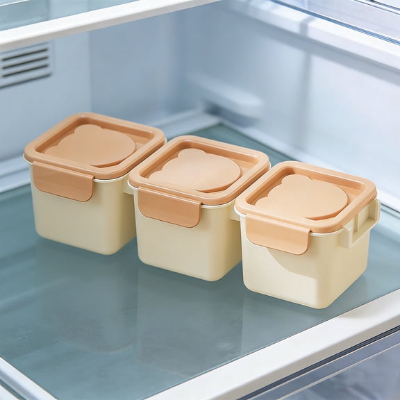 Upgraded Large Ice Cube Mold, Silicone Ice Tray with Lid for Whiskey and Cocktails, Big Ice Block Maker for Freezer Use, Beige