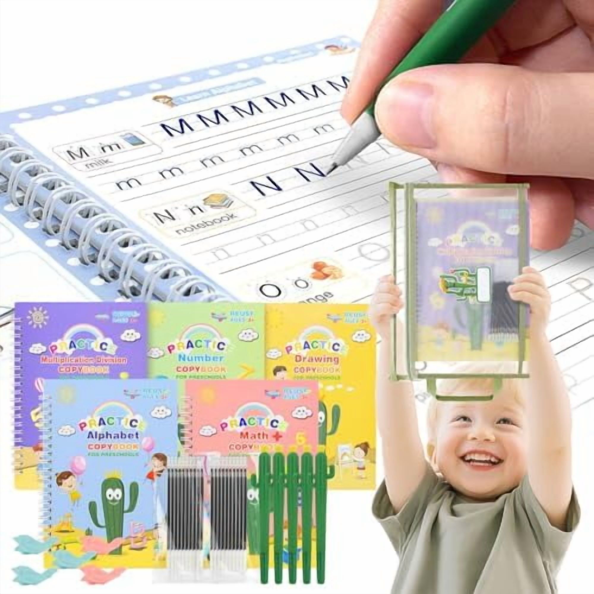 Upgraded Large Size Magic Practice Copybook for , Grooved Handwriting ...