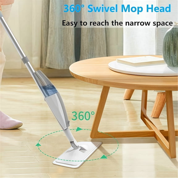 Upgraded Lazy Spray Mop -360 Rotating Wet & Dry Microfiber Mop withRefillableSpray Bottle, Hands-Free Easy Cleaning, Perfect for Hardwood, Tile, Vinyl, Kitchen, Bathroom, Pet Hair & Dust Removal