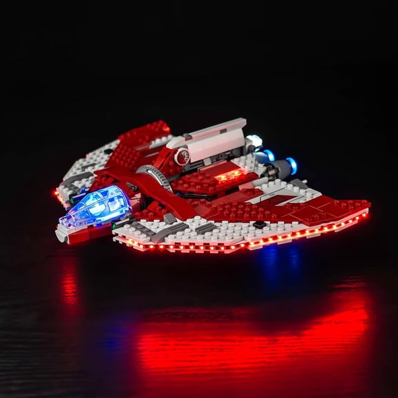 Upgraded Led Light Kit Compatible with Lego Ahsoka Tano s T-6 Jedi Shuttle Building Set, Lights Decoration Compatible with Lego 75362 (Model Not Included)