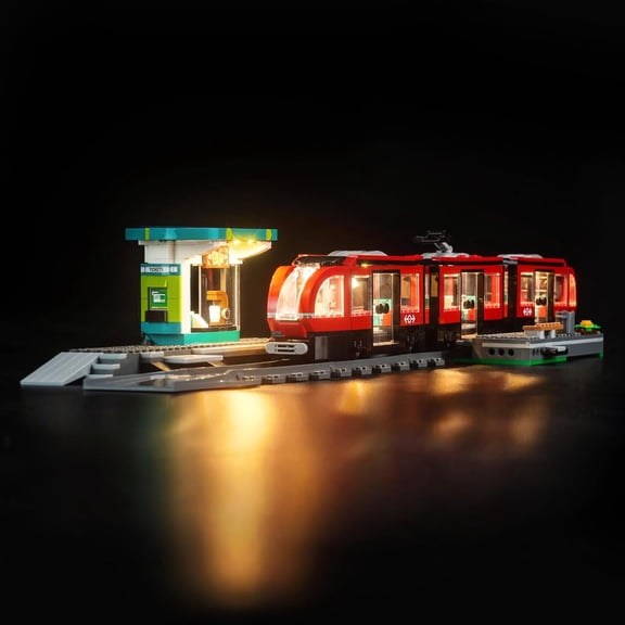 Upgraded Led Light Kit Compatible with Lego Downtown Streetcar and Station Building Set, Lights Decoration Compatible with Lego 60423 (Model Not Included)