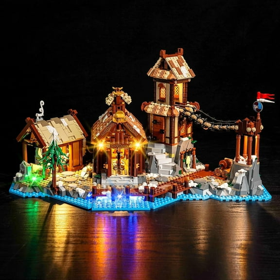 Upgraded Led Light Kit for Lego Viking Village Building Set, Compatible with Lego 21343 Model, Gift Idea for Adults Adult Builders and Fans (Model Not Included)