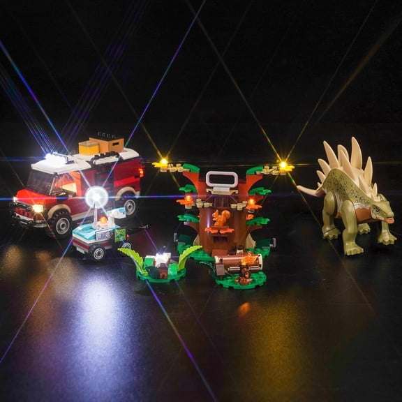 Upgraded Led Light Kit for LEGO Dinosaur Missions Stegosaurus Discovery Building Set, Compatible with LEGO 76965 (Model Not Included)