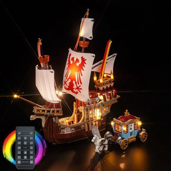 Upgraded Led Light Kit for LEGO Triwizard Tournament: The Arrival Building Set, RC Version Compatible with LEGO 76440 (Model Not Included)