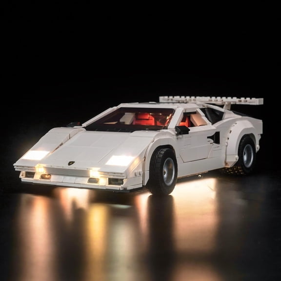 Upgraded Led Light Kit for Lego Countach 5000 Quattrovalvole Building Set, Compatible with Lego 10337 (Model Not Included)
