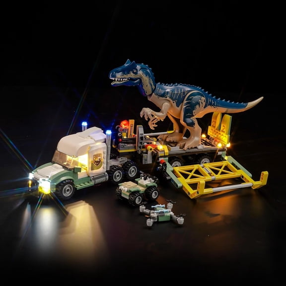 Upgraded Led Light Kit for Lego Dinosaur Missions Allosaurus Transport Truck Building Set, Compatible with Lego 76966 (Model Not Included)