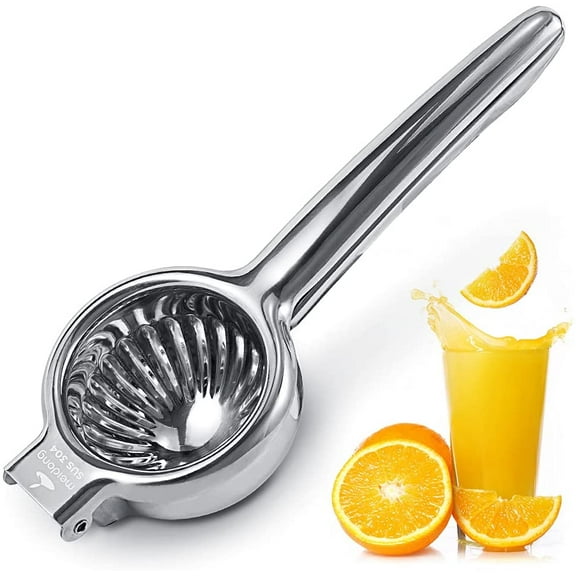 Upgraded Lemon Squeezer Super Stainless Steel 304 Hand Press Juicer Manual Citrus for Juicing Lemon ＆ Limes, Vegetables (Middle)