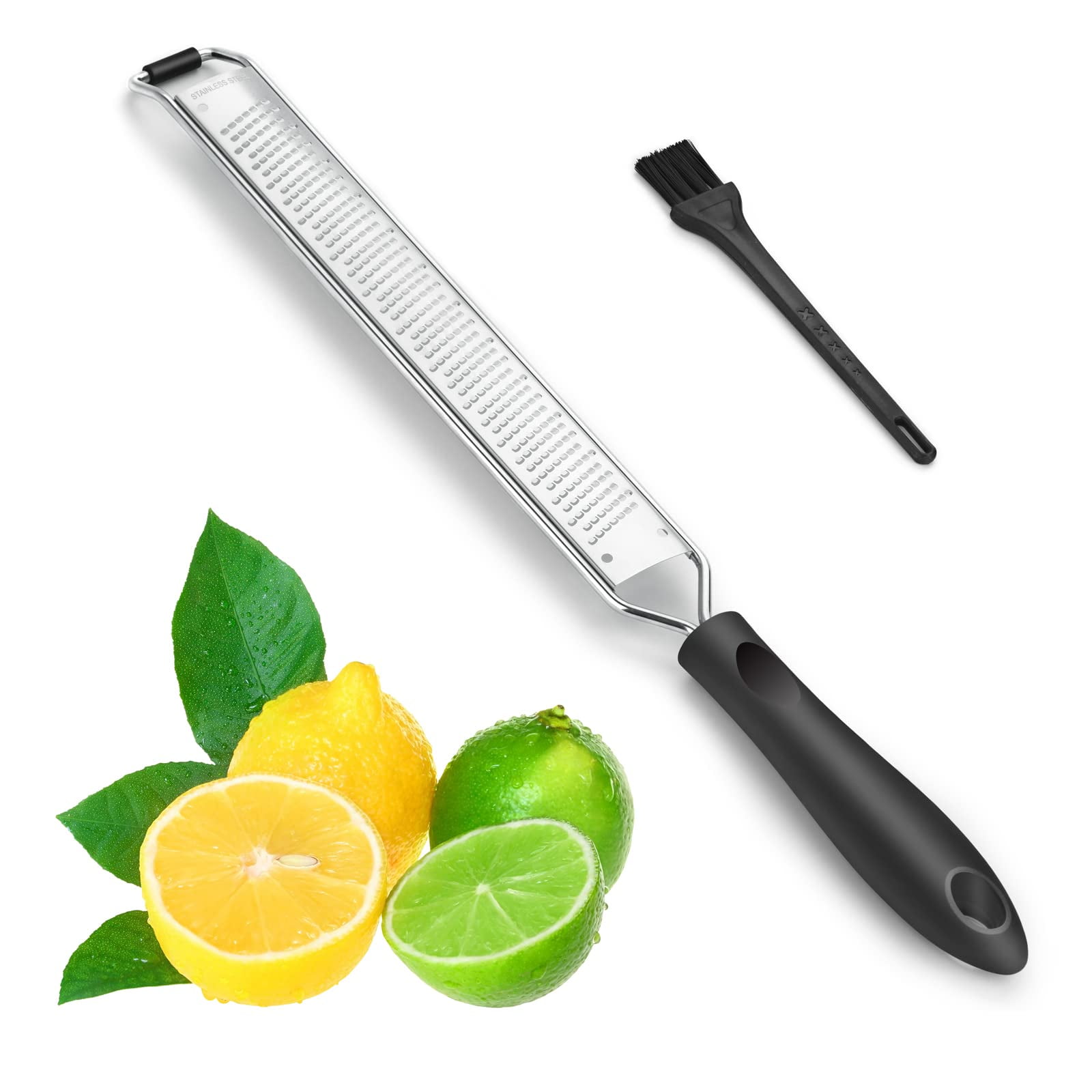 Upgraded Lemon Zester Tool, Hand Cheese Grater with Handle, Fine Rasp