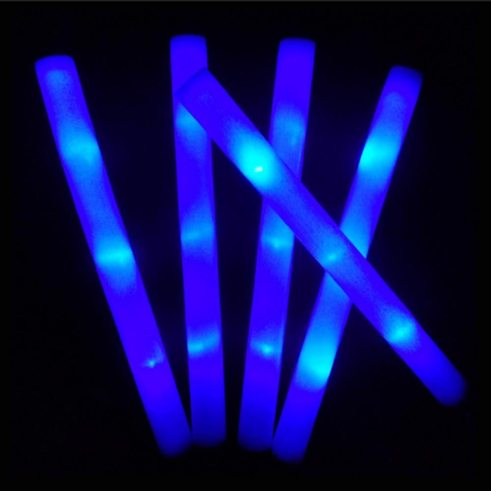 Taotuo Glow Sticks Bluk, 24Pack Light Up Foam Sticks with 3 Modes Flashing  Changing, Glow in The Dark Party Supplies for Wedding Party Birthday Raves