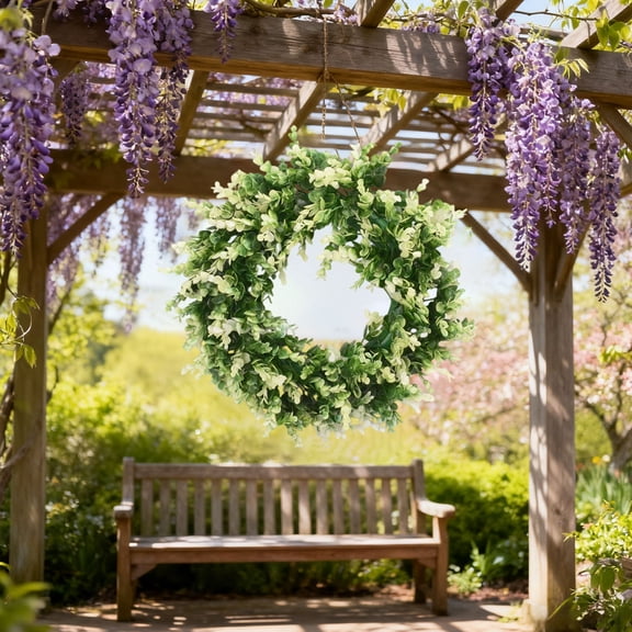 Upgraded Living Room Home Decoration Simulation Wreath Garden Door Head Decoration Wreath V