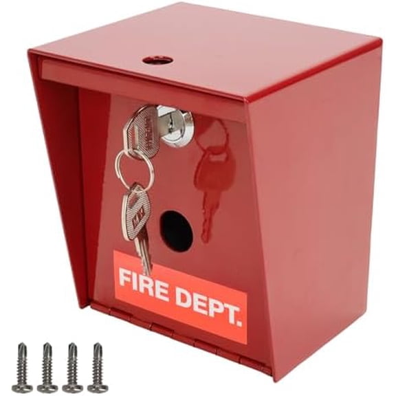 Upgraded Lock Box with Lock Hole, for Knox Model 3501 Switch (not Included) or Fire Dept Padlock (not Included), for Fire Department Activation of Automatic Driveway Gate$$Office