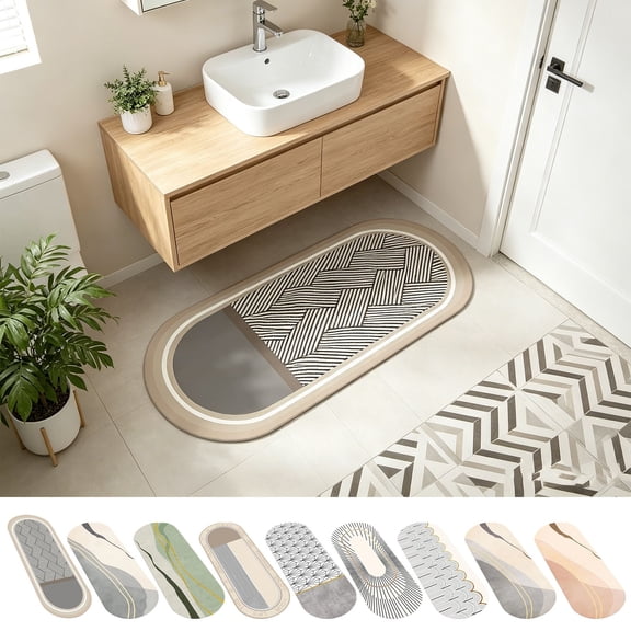 Upgraded Long Bedside Runner Rug, Absorbent Soft Floor Mat, Non‑Slip Bedroom Carpet, 47.2"x15.7" D