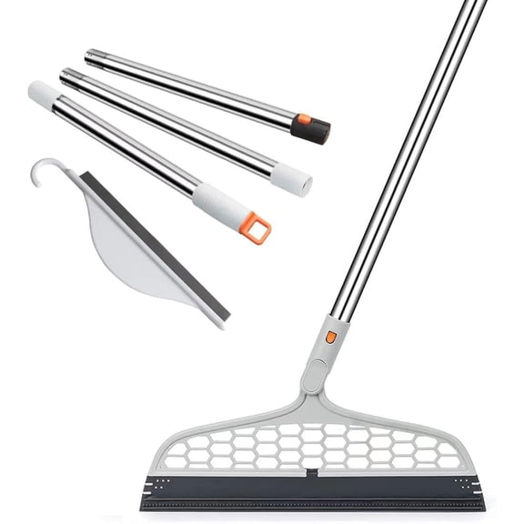 Upgraded Magic Broom, 4 in 1 Sweeper Pet Hair Remover with a Mini Squeegee, Easily Cleans The Floor Surface & Remove Dirt and Hair, for Kitchen Bathroom Cleaning Tools