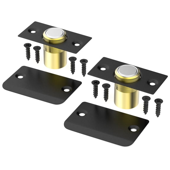 Upgraded Magnet Door Catch, Adjustable Strong Magnetic Ball Catch for Top of Door, Replacement for Ball Catches, Concealed Magnet Door Latch for French Double Doors Closet Door Hardware 2 Pack Silver