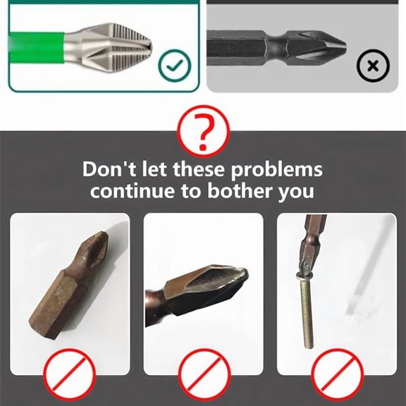 Upgraded Magnetic Bit With Spring Electrics Screwdriver Head Hand