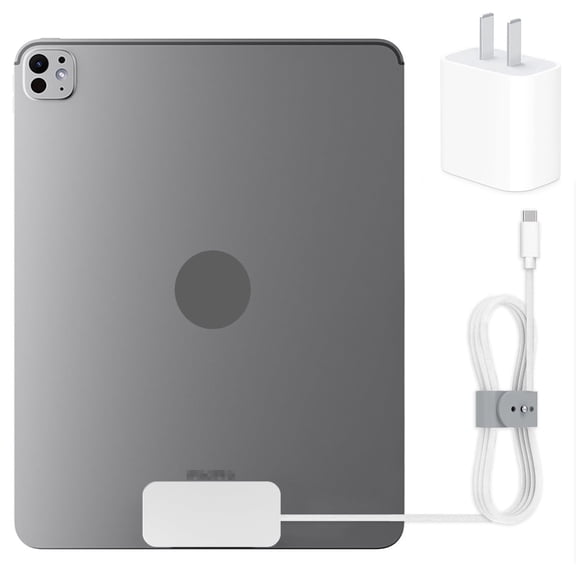 Upgraded Magnetic Charging Kit for iPad Pro 12.9" 3rd 4th 5th 6th Gen, for iPad Air 13" M2 M3 M4, Smart Connector Charger with 6.6ft Cable + Adapter
