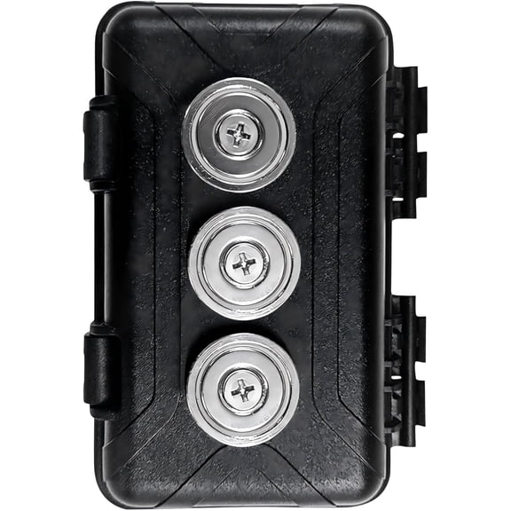 Upgraded Magnetic Key Holder Under Car, Hide a Key Outside Waterproof Magnetic Key Box for Under Car Large Hide Box Magnetic Storage Box, Black