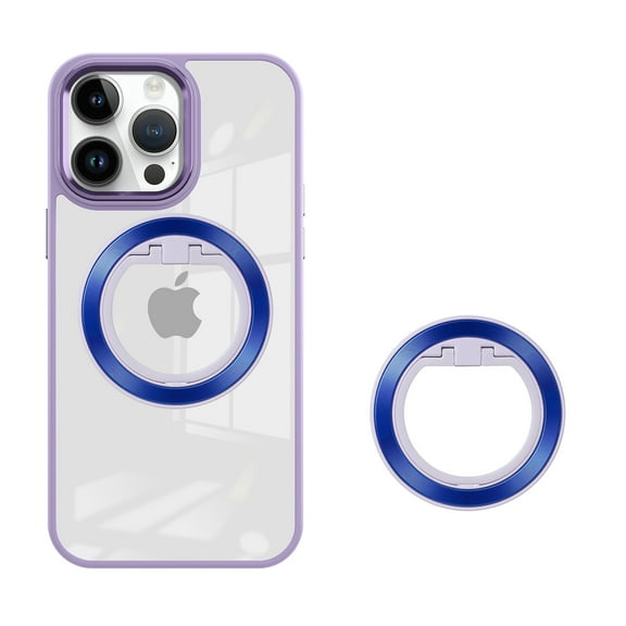 Upgraded Magnetic Ring Holder for MagSafe, Magnetic Cell Phone Grip Stand Finger Ring Kickstand with Two-Sided Magnetic Compatible iPhone 15 Pro Max 14 13 12,Android,MagSafe Accessories, Darkblue