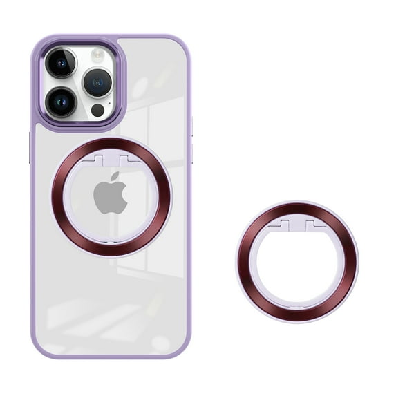 Upgraded Magnetic Ring Holder for MagSafe, Magnetic Cell Phone Grip Stand Finger Ring Kickstand with Two-Sided Magnetic Compatible iPhone 15 Pro Max 14 13 12,Android,MagSafe Accessories, Winered