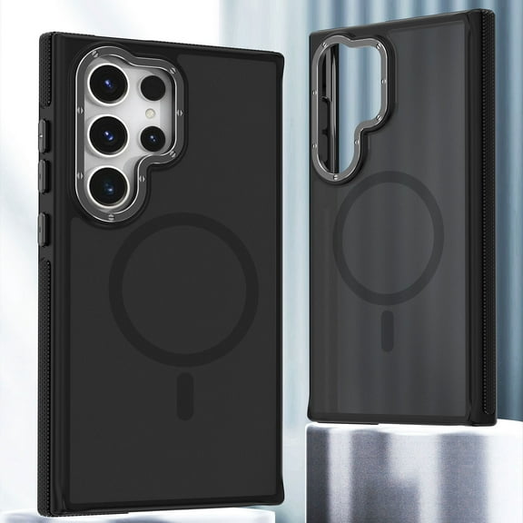 Upgraded Magnetic for Samsung Galaxy A05 Case [Compatible with Magsafe] [Mil-Grade Protection], Luxury Pocket-Friendly Ultra Slim Translucent Phone Case Cover for Samsung Galaxy A05, Black