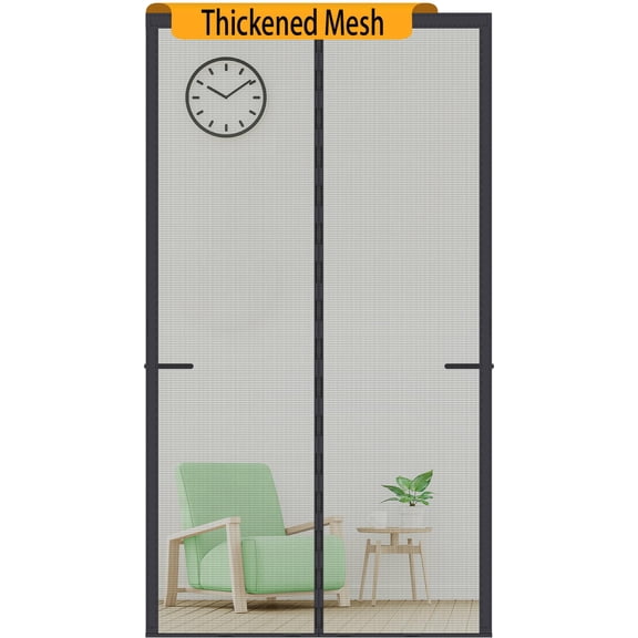 Upgraded Magnetic Screen Door Thicker 250g/㎡ Reinforced Mesh,36 Longer Magnets,Door Screen Magnetic Closure for Single Door,Retractable Mosquito Net for Door,Fit