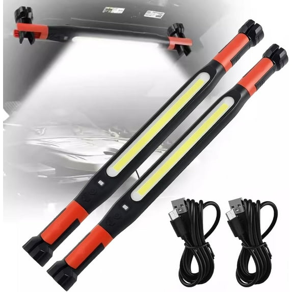 Upgraded Magnetic Work Light, 2026 New Rechargeable LED Work Light Bar, Under Hood Work Home Light Accessory Bar, Mechanic Light for Workshop Car Repairing Garage (2 Pcs)