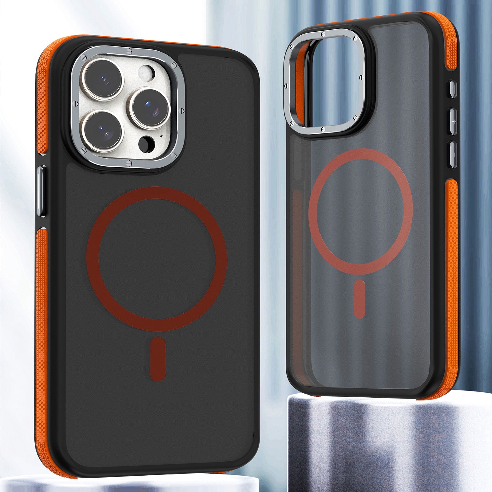 Upgraded Magnetic for iPhone 16 Plus Case [Compatible with Magsafe]  [Mil-Grade Protection], Luxury Pocket-Friendly Ultra Slim Translucent Phone  Case Cover for iPhone 16 Plus, Orange - Walmart.com