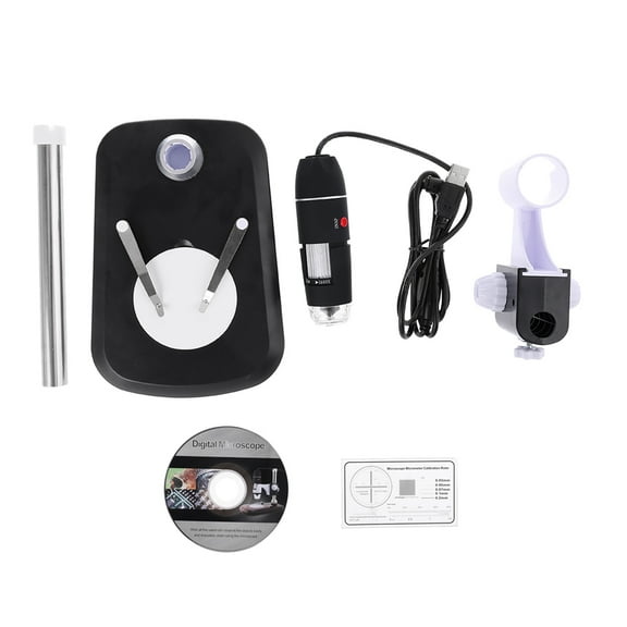 Upgraded Magnification Endoscope Usb Microscope Height Adjustment 40-1600X Inspection Tool 8 LED Source