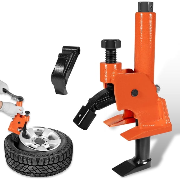 Upgraded Manual Tire Bead Breaker with Rubber Pad Fits 38"- 42" Tires for ATVs UTVs Tractors Trucks Cars Bus, Heavy Duty Bead Breaking Easy Operated Tire Repair Removal Changer Portable Tool