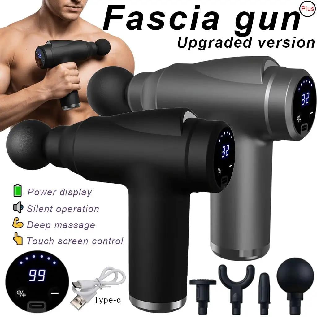 Upgraded Massage Gun: 6/32-Speed Deep Tissue, 4 Heads - Full-Body Relaxation For Fitness/Exercise (Mini & Standard Versions)