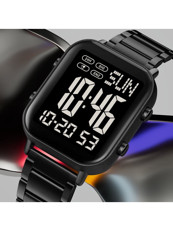 Upgraded Men's Outdoor Sports Digital Watch Waterproof With Luminous Display Suitable For Hiking Camping Running Swimming Easy-To-Read Comfortable For Men Women L