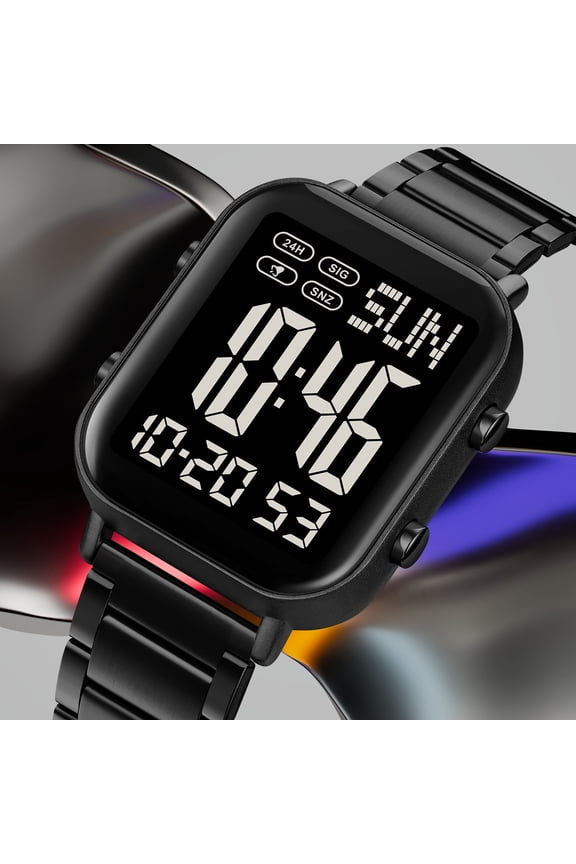 Upgraded Men's Outdoor Sports Digital Watch Waterproof With Luminous Display Suitable For Hiking Camping Running Swimming Easy-To-Read Comfortable For Men Women L